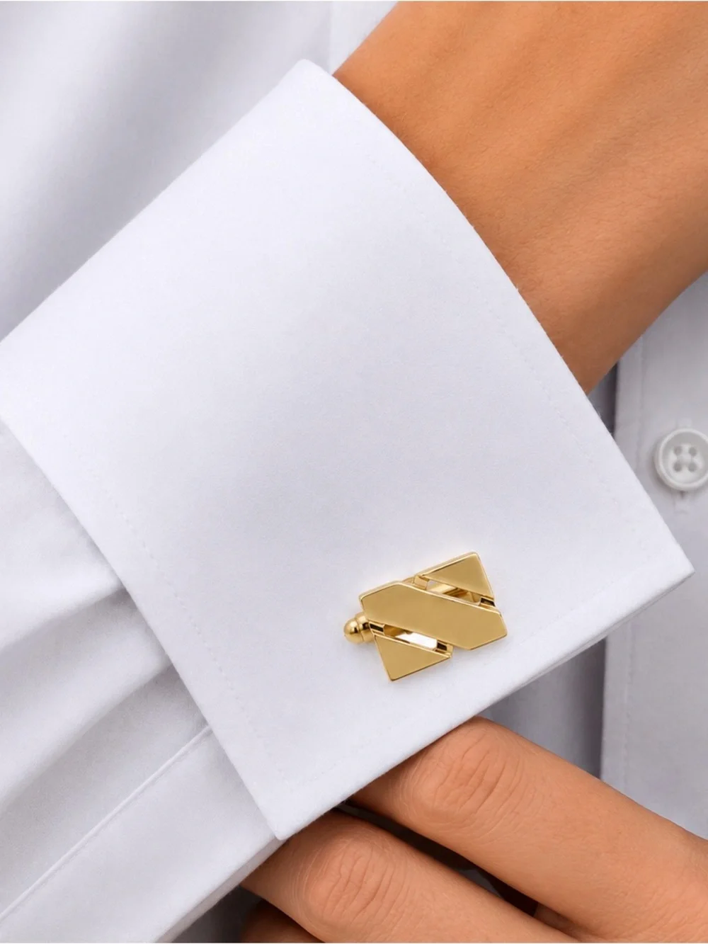 Vintage retro geometric cufflinks